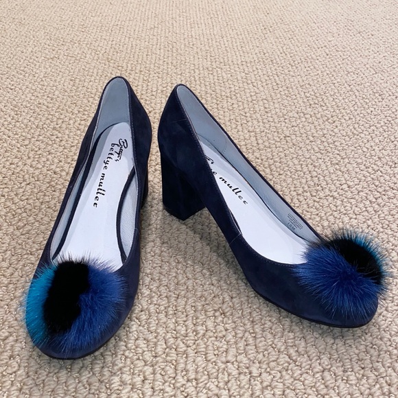bettye muller Shoes - Bettye Muller Fur Pom Pom Pumps